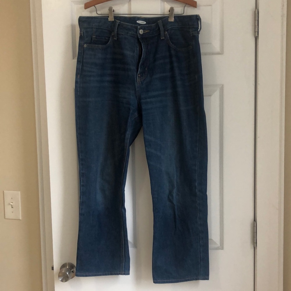 Old Navy slouchy straight jeans | high waist | size 10